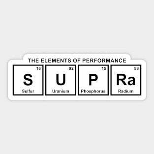 The Elements of Performance - Supra Sticker